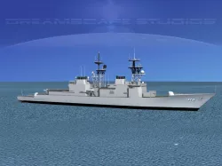 Spruance Class DD978 USS Stump 3D model