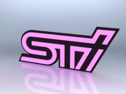 Subaru STI Emblem - Pink