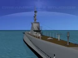 Submarine SS-212 USS Gato 3D model