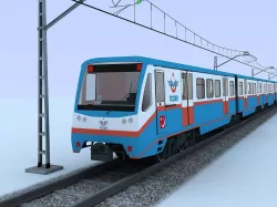 SUBURBAN TRAIN 3D model