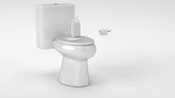 Toilet and some bath stuff 3D model