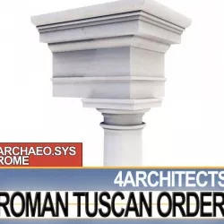 Tuscan Column Order  Entablature 3D model