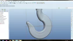 Tutorial:How to make a crane hook in pro/E.