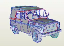 UAZ 3151 Low-poly  3D model