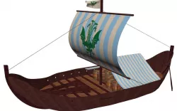 Viking Cargo Ship 3D model