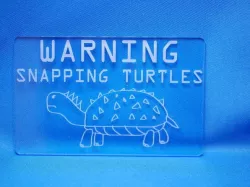 Warning Snapping turtles