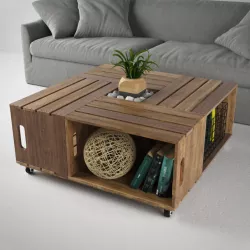 WOODEN COFFE TABLE 3D model
