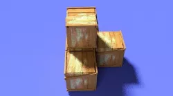 Wooden crate Low-poly  3D model