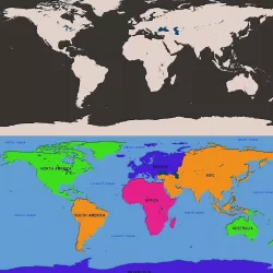 world map 3D model