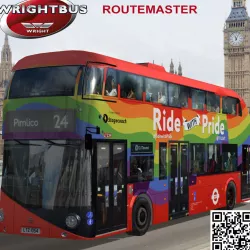 Wrightbus Routemaster Ride With Pride  liver Low-poly  3D model