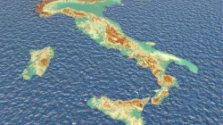 3d map Italy with relief 5k 3D model