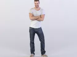 Aaron 0055 Man Standing, Arms folded 3D model