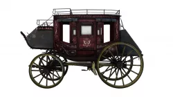 Abbott Downing Stage Coach Horse Carriage 3D model