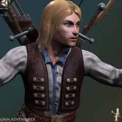 Adam Adventurer Low-poly  3D model