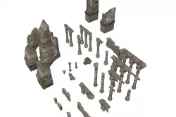 Ancient Ruins Low-poly  3D model