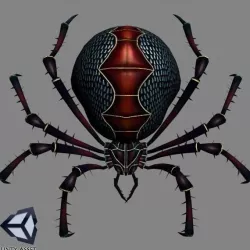 Animated Spider Low-poly  3D model