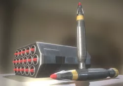Anti Air Rocket Battery Low-poly  3D model