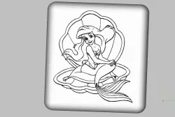 Ariel in clam shell