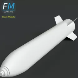 B83 Nuclear Bomb Low-poly  3D model