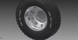 big rig wheel and tire
