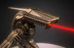 Burnout Robot Rigged and Animated Low-poly  3D model