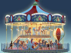 Carousel 02  Carrousel Elements architecture ride amusem 3D model