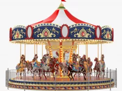 Carousel  Carrousel  merry-go-round ride 3D model