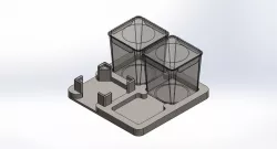 Chemical Tray with Tupperware containers for 3D printer from formlab