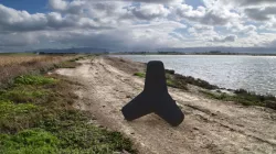 Coastal concrete Tetrapod