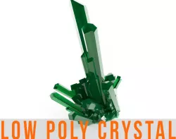 Crystal Diamond Low Poly Realistic krystal Low-poly  3D model