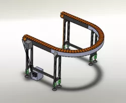 Curve SLat Chain Conveyor