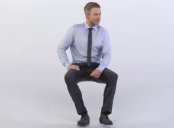 Dennis 0277 Business man sitting 3D model