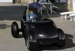 Design Concept For Single Seat Intercity Low Carbon Powertrain Car
