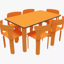 Dining Table With Chairs 3D model