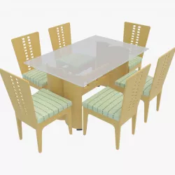 Dining Table With Chairs 3D model