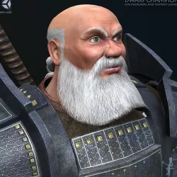 Dwarf Champion Low-poly  3D model
