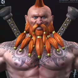 Dwarf Slayer Low-poly  3D model