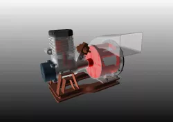 Engine blower assembly