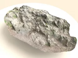 Flat Rock Surface Scanned Low-poly  3D model