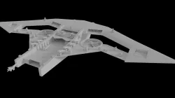 Flying aircraft carrier 3D model