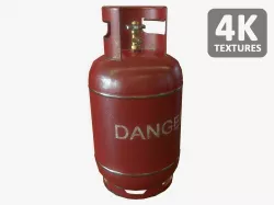 Gas Bottle 27L Low-poly  3D model