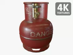 Gas Bottle 5L Low-poly  3D model