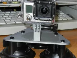 GoPro Camera 3 point suction cup mount. Hood mount