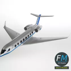 Gulfstream G650 business jet 3D model