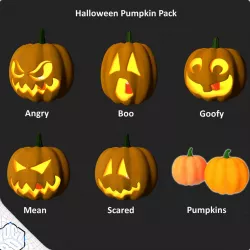 Halloween Pumpkin Pack 3D model