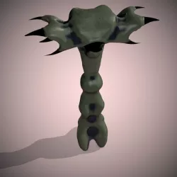 hammer from a chimera skull Low-poly  3D model