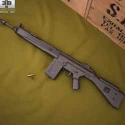 Heckler and Koch G3A3 3D model