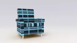 Living room soft couch 3D model