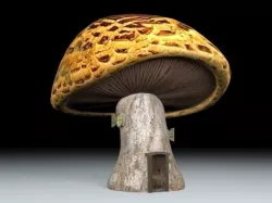Lowpoly mushroom house Low-poly  3D model