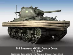 M4 Sherman MK III - Duplex Drive  3D model